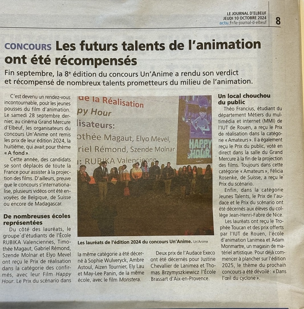 Article dans le journal d'Elbeuf